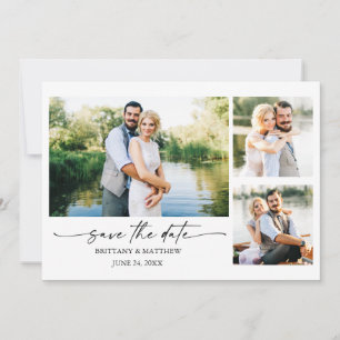 Save The Date Script d'encre minimaliste moderne Couple 3 photo