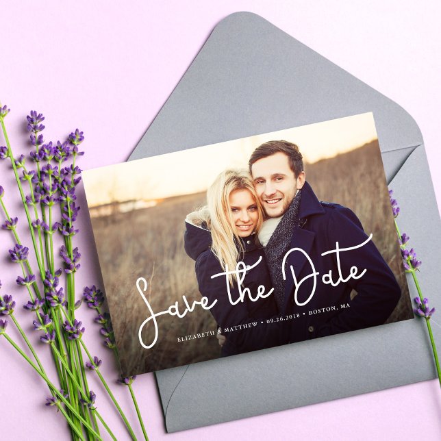 Save The Date Script lunatique photo mariage Enregistrer la date (Créateur téléchargé)