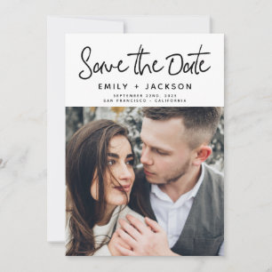 Save The Date Script manuscrit moderne Enregistrer la photo de d