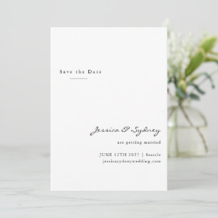 Save The Date Script minimaliste Moderne Beige Taupe Enregistrer