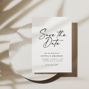 Save The Date Script minimaliste moderne Photo Mariage simple En