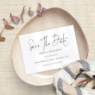 Save The Date Script Minimaliste Toute Couleur Enregistrer La Da