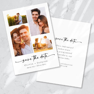 Save The Date Script moderne 4 Photos Mariage