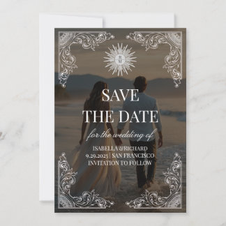 Save The Date Script Moderne Élégant Mariage Photo Enregistrer L