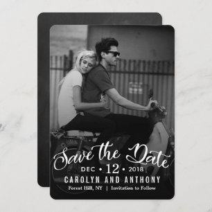 Save The Date Script moderne Photo Personnalisée Enregistrer L