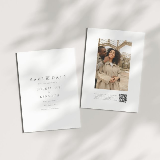 Save The Date Script moderne QR Code photo mariage Enregistrer l (Créateur téléchargé)
