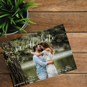 Save The Date Script moderne simple avec une photo