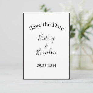 Save The Date Script moderne simple stylé minimaliste