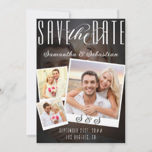 Save The Date Script moderne tendance 3 Photo QR CODE Enregistre