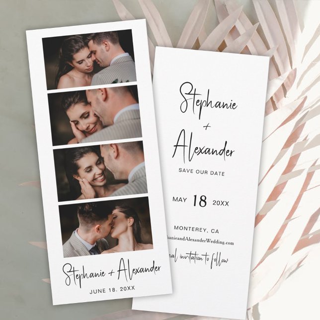 Save The Date Script Photo Booth Signet Wedding Enregistrer la d (Créateur téléchargé)