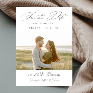 Save The Date Script romantique élégant Rustic Beach Mariage pho
