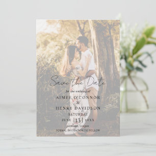 Save The Date Script rustique Photo Mariage moderne