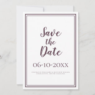 Save The Date Script Simple Enregistrer La Date Mariage Classiqu