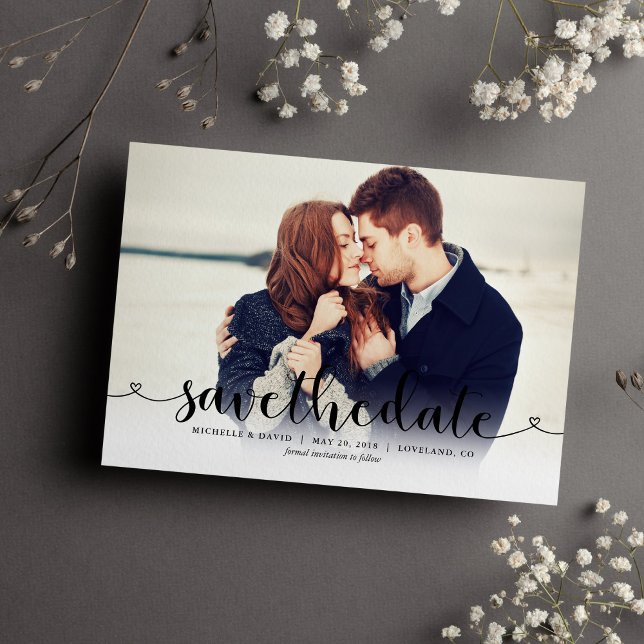 Save The Date Script tendance photo mariage Enregistrer la date (Créateur téléchargé)