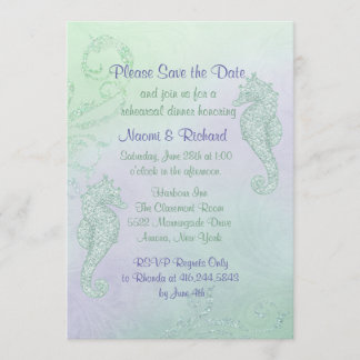 Save The Date Seahorse Sparkle - Dîner de répétition
