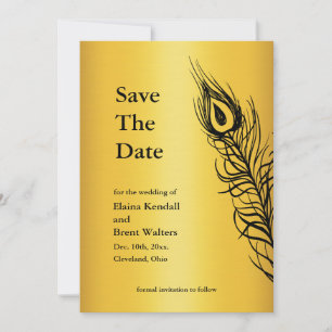 Save The Date Secouer vos plumes de queue Enregistrer l'or Date