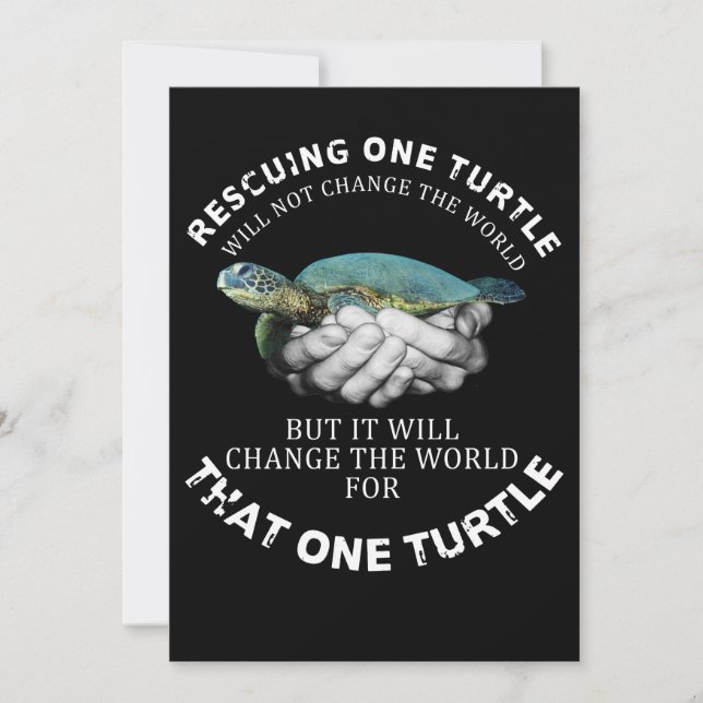 Save The Date Secourir Une Tortue Ne Changera Pas Le Monde (Devant)