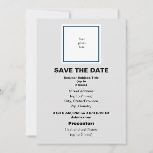 Save The Date Séminaire Ocean Bl et Lt Grey