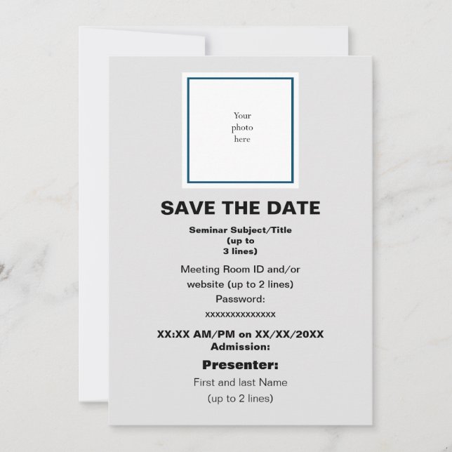 Save The Date Séminaire virtuel Ocean Bl et Lt Grey (Devant)