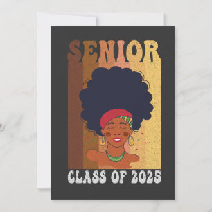 Save The Date Senior 2025 Classe Black Smart Afro Melanin Africa