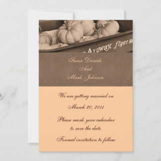 Save The Date Sepia Indian Corn Mariage de automne Enregistrer L