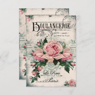 Save The Date shabby chic, découpage, victorien, français chic, 