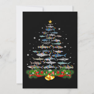 Save The Date Shark Christmas Tree Shark Amateurs Cadeaux Hommes