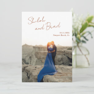 Save The Date Shiloh Cuivre Moderne Mariage élégant