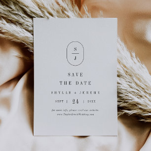 Save The Date SHYLAH Neutre Élégant Noir Blanc Classique Mariage