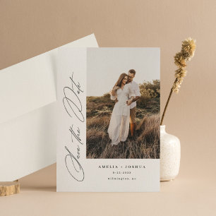 Save The Date Side Script minimaliste moderne Mariage photo