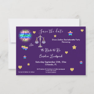 Save The Date Signe de la Balance & Bachelorette Party boule à f