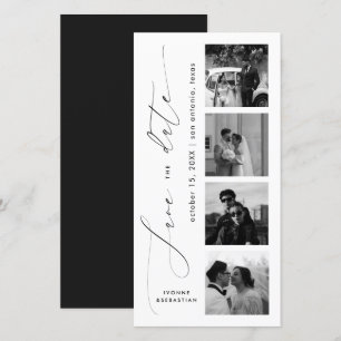 Save The Date Signet de mariage élégant avec photo et écriture m