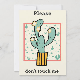 Save The Date S'Il Vous Plaît Ne Touchez Pas À Cactus