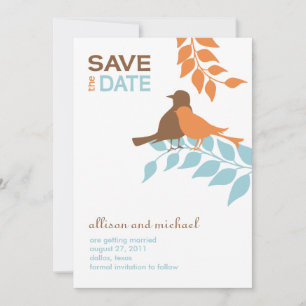 Save The Date Silhouette Birds Enregistrer la date