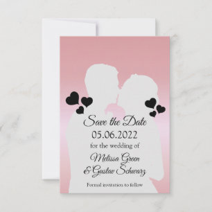 Save The Date Silhouette romantique Couple Inspirer Enregistrer 