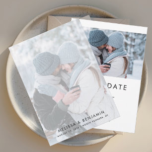 Save The Date Simple 2 Photos Mariage