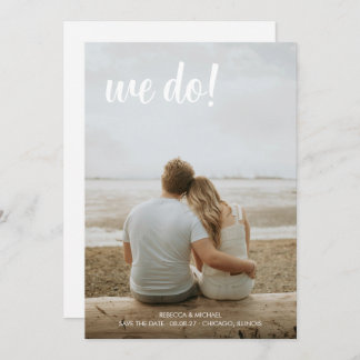 Save The Date Simple amusement photo plein bord Nous faisons