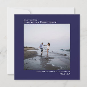 Save The Date Simple Artsy minimaliste Carré photo Mariage de ma