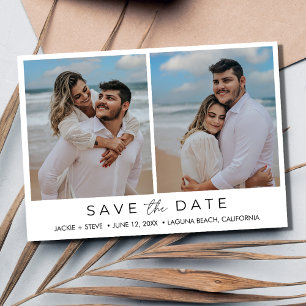 Save The Date Simple Beach Photo California Mariage