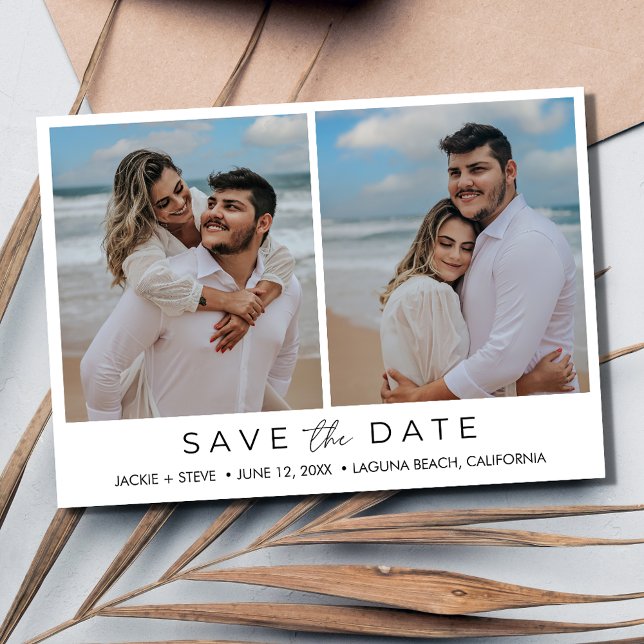Save The Date Simple Beach Photo California Mariage (Simple Beach Photo California Wedding Save The Date)