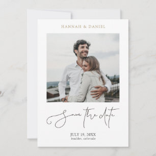 Save The Date Simple chic minimaliste moderne Mariage photo