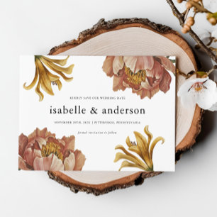 Save The Date Simple Chic Rustic Floral Mariage
