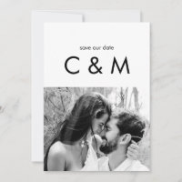 Simple Contemporary Couple Photo B/W Économisez no