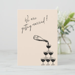 Save The Date Simple dessiné à la main Script Wedding enregistre