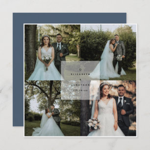 Save The Date Simple Elegant Dusty Blue Ampersand Mariage photo