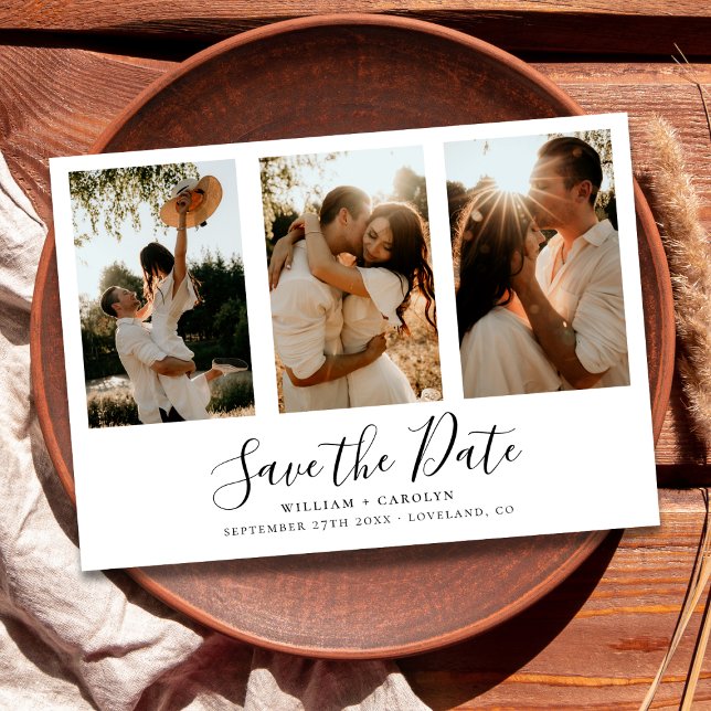Save The Date Simple Élégant Mariage Photo Enregistrer La Date (Créateur téléchargé)