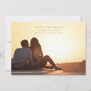 Save The Date Simple Élégant minimalisme Mariage photo