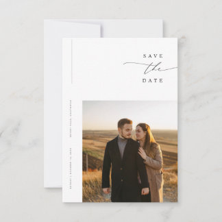 Save The Date Simple Elegant Modern Photo Wedding Budget