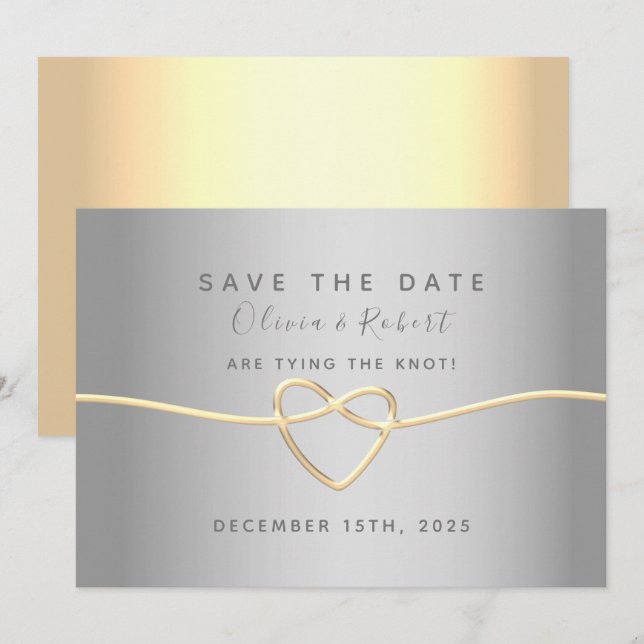 Save The Date Simple Élégant Moderne Écriture Mariage (Devant / Derrière)