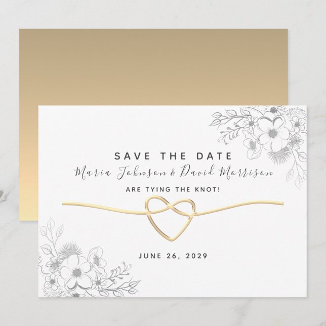 Save The Date Simple Élégant Moderne Écriture Mariage Sauvegarde (Devant / Derrière)